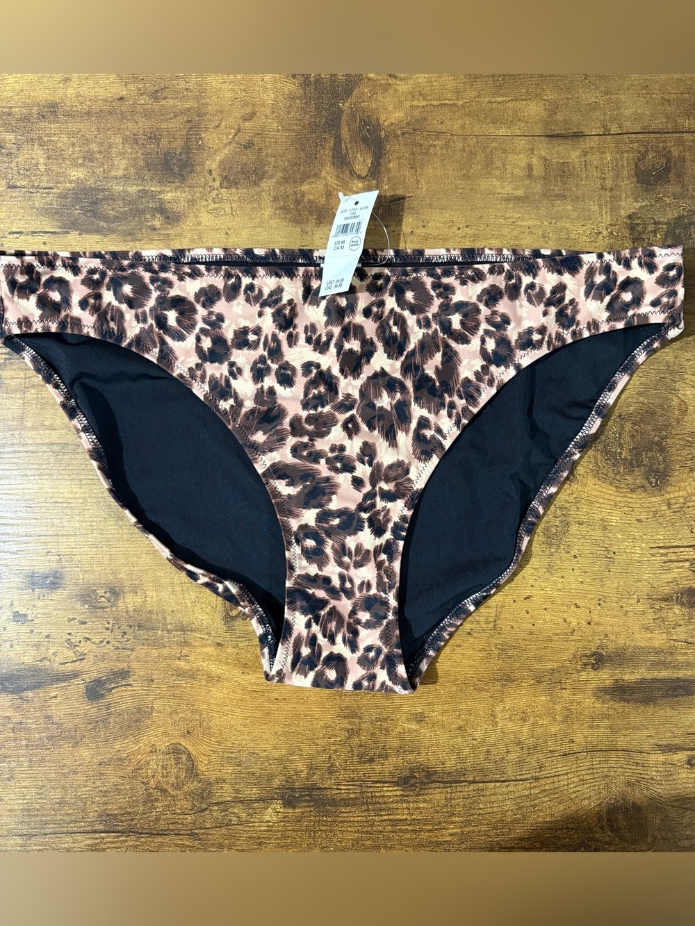 Aerie Brown Leopard Bikini Bottoms Size M NWT